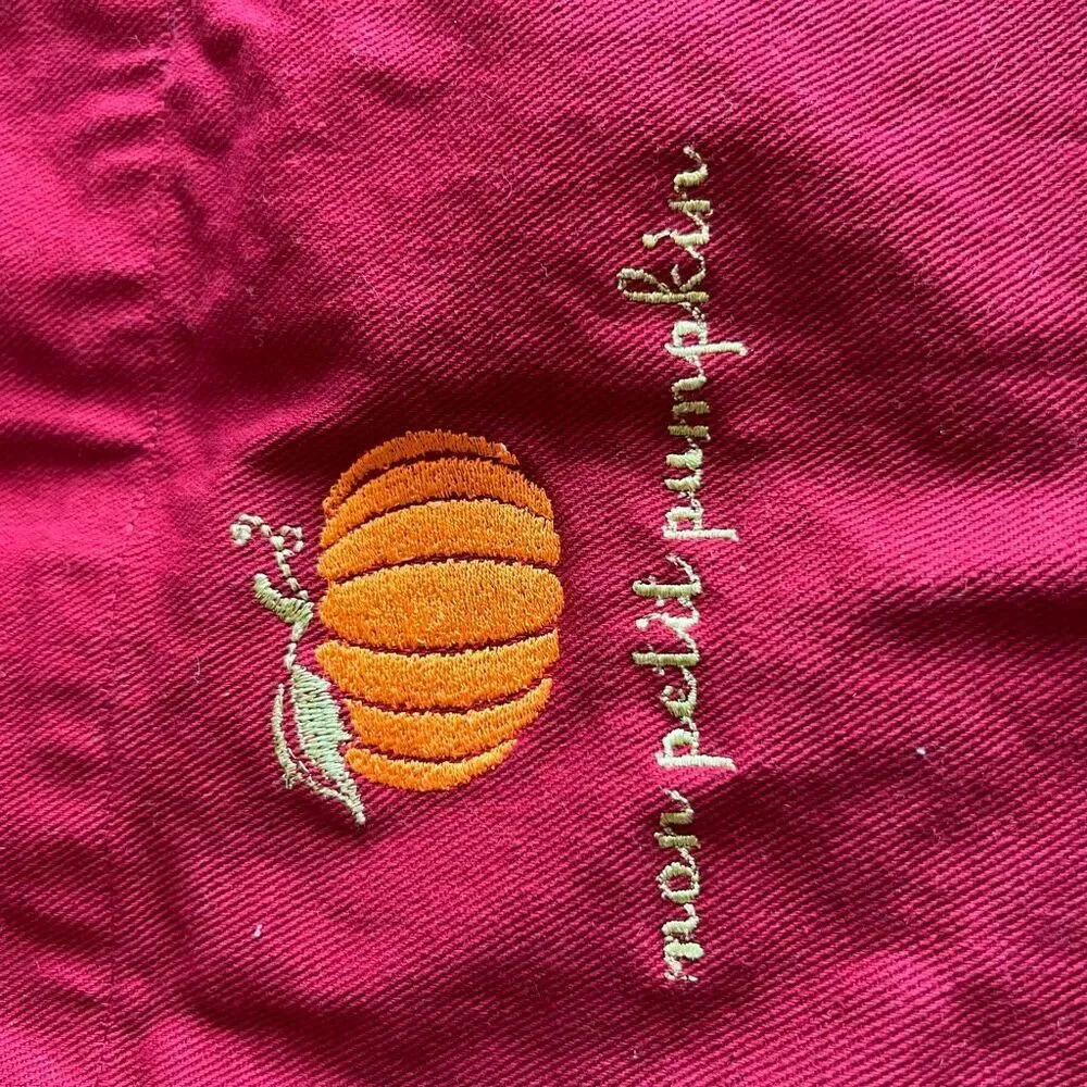 Williams Sonoma Youth Apron Pumpkin Adjustable Fall Halloween Thanksgiving